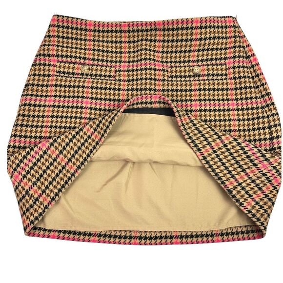 Loft Camel Houndstooth size 8 Skirt - Picture 3 of 7